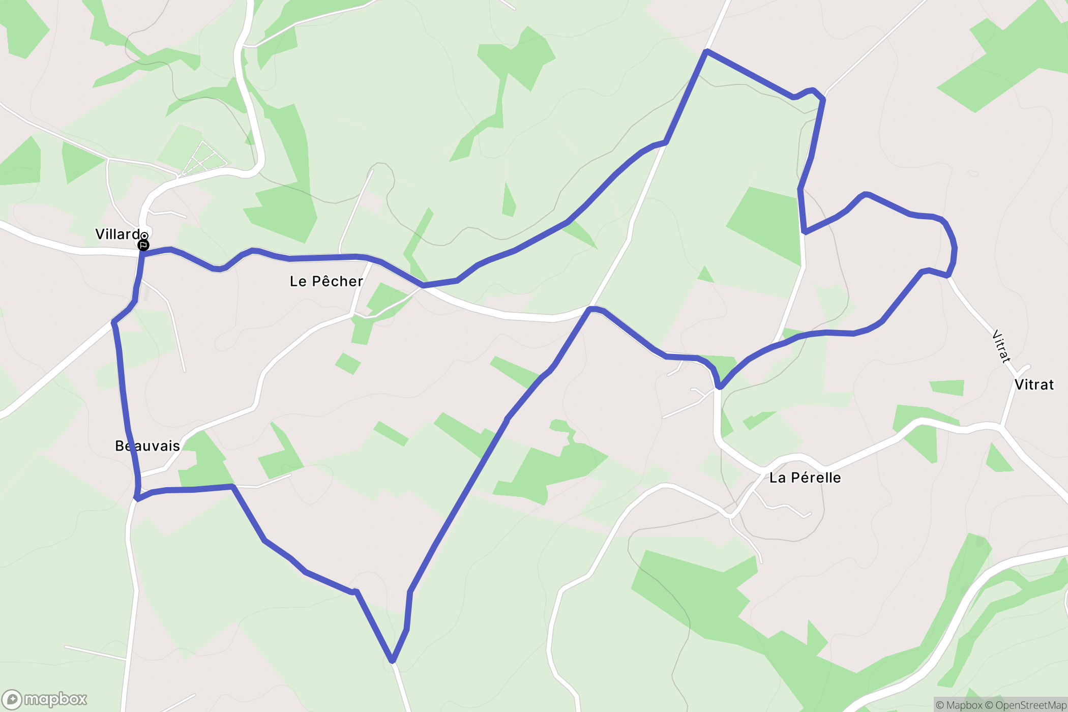 Villard : carte du parcours de randonnée - France