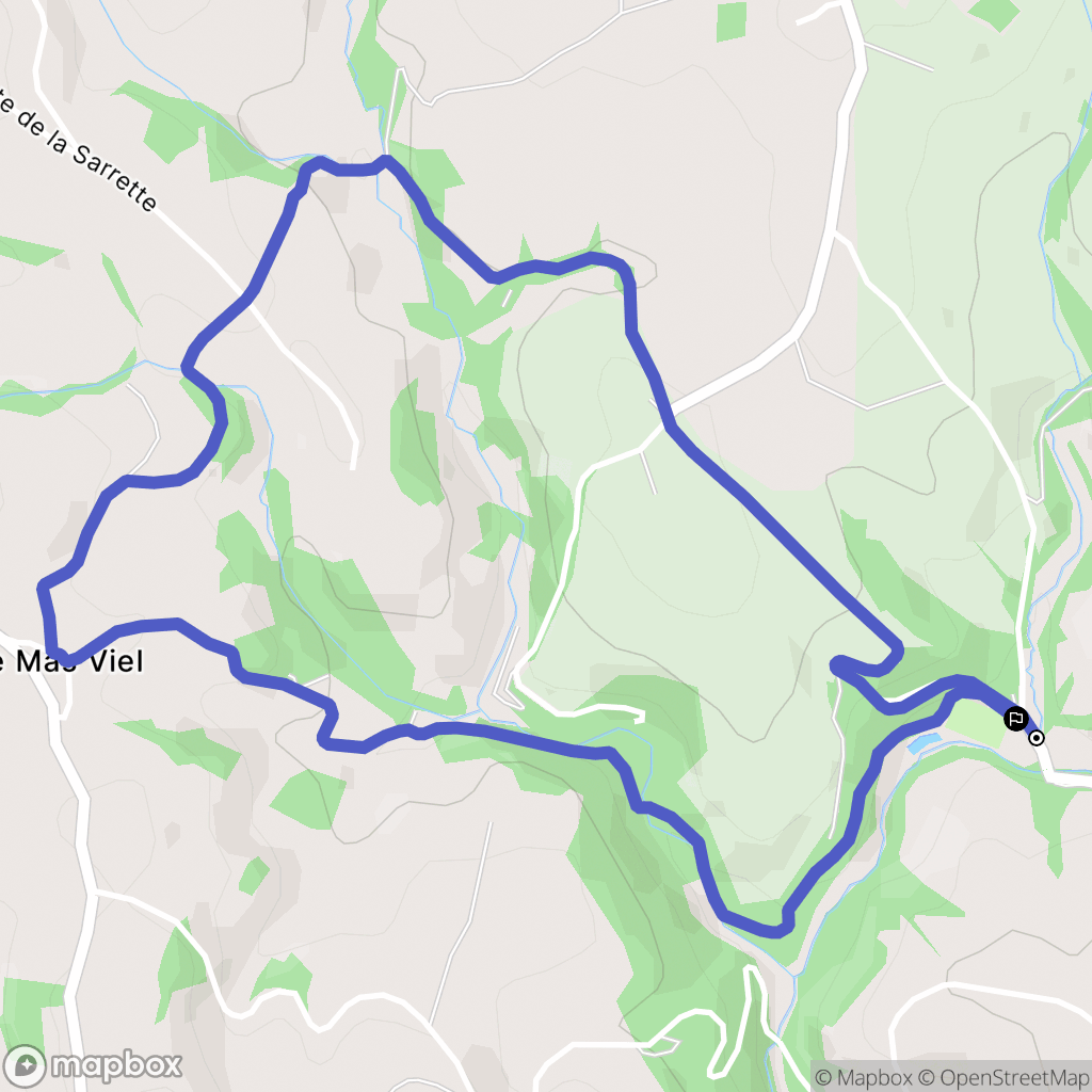 Boussac : carte du parcours de randonnée - France