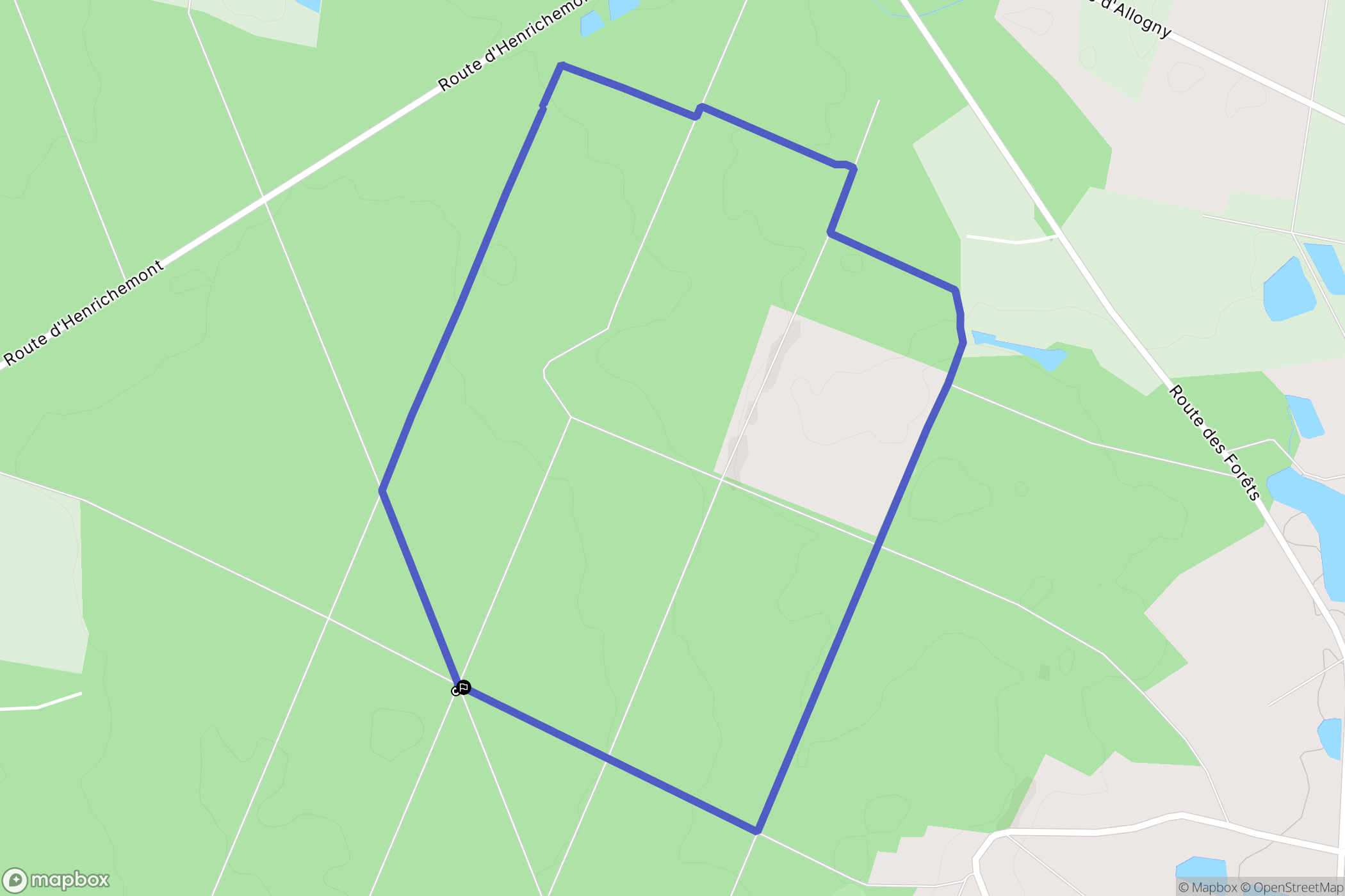 Allogny : carte du parcours de randonnée - France