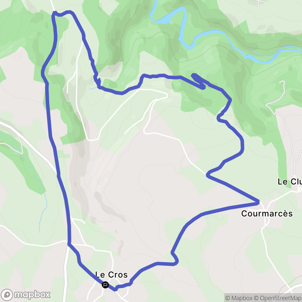 Saint-Martin-de-Fugères : carte du parcours de randonnée - France