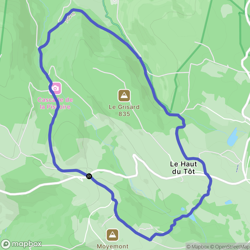 Vagney : carte du parcours de randonnée - France