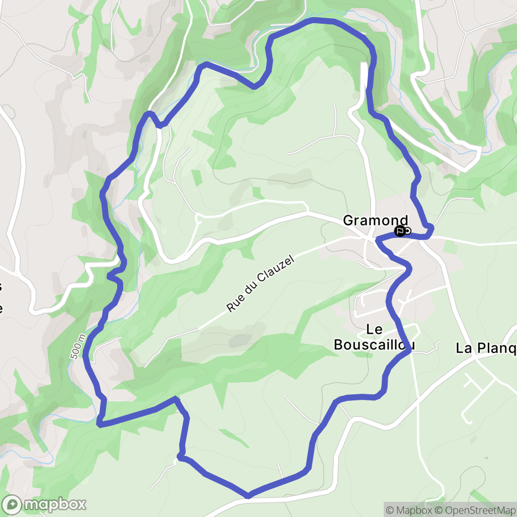 Gramond : carte du parcours de randonnée - France
