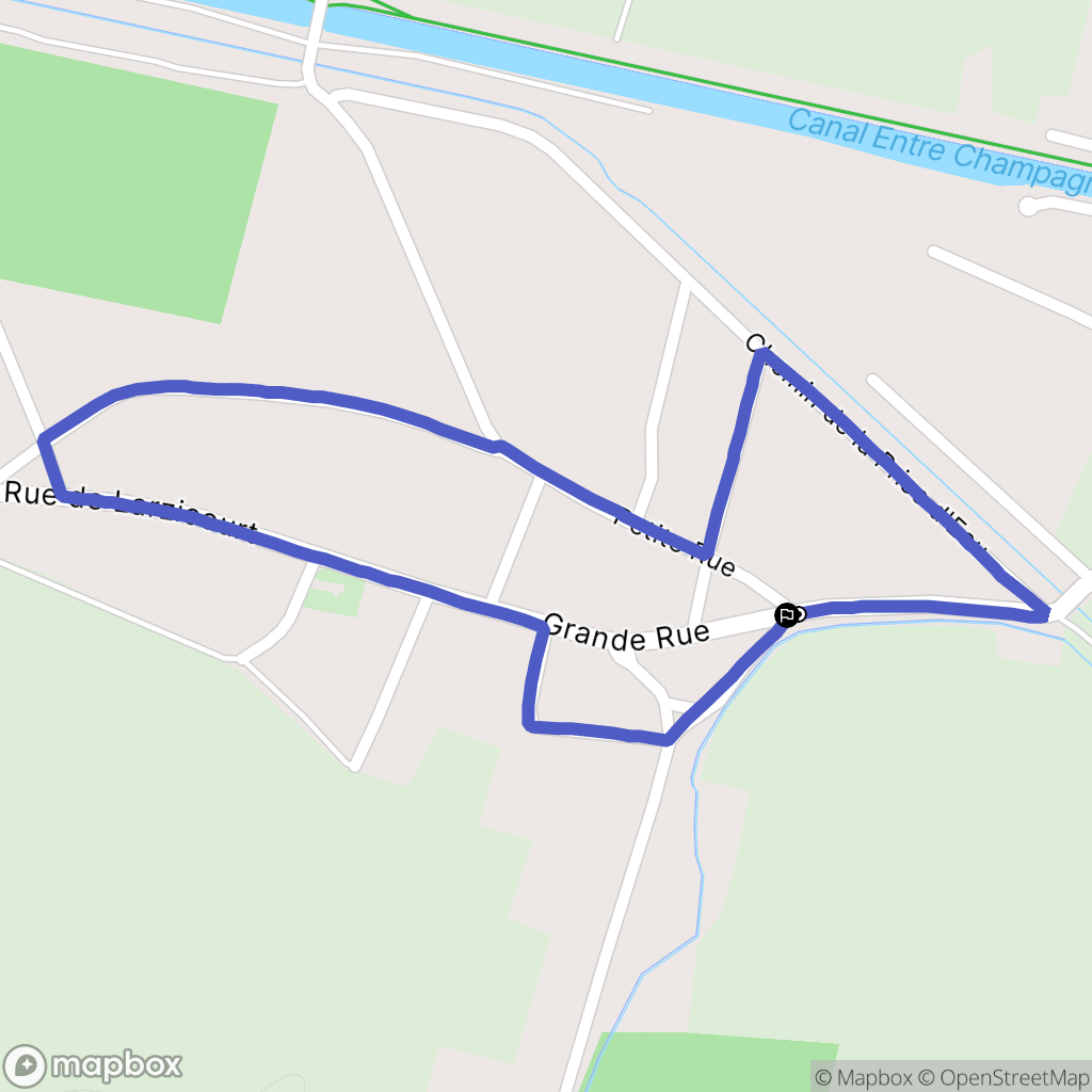 Sapignicourt : carte du parcours de randonnée - France