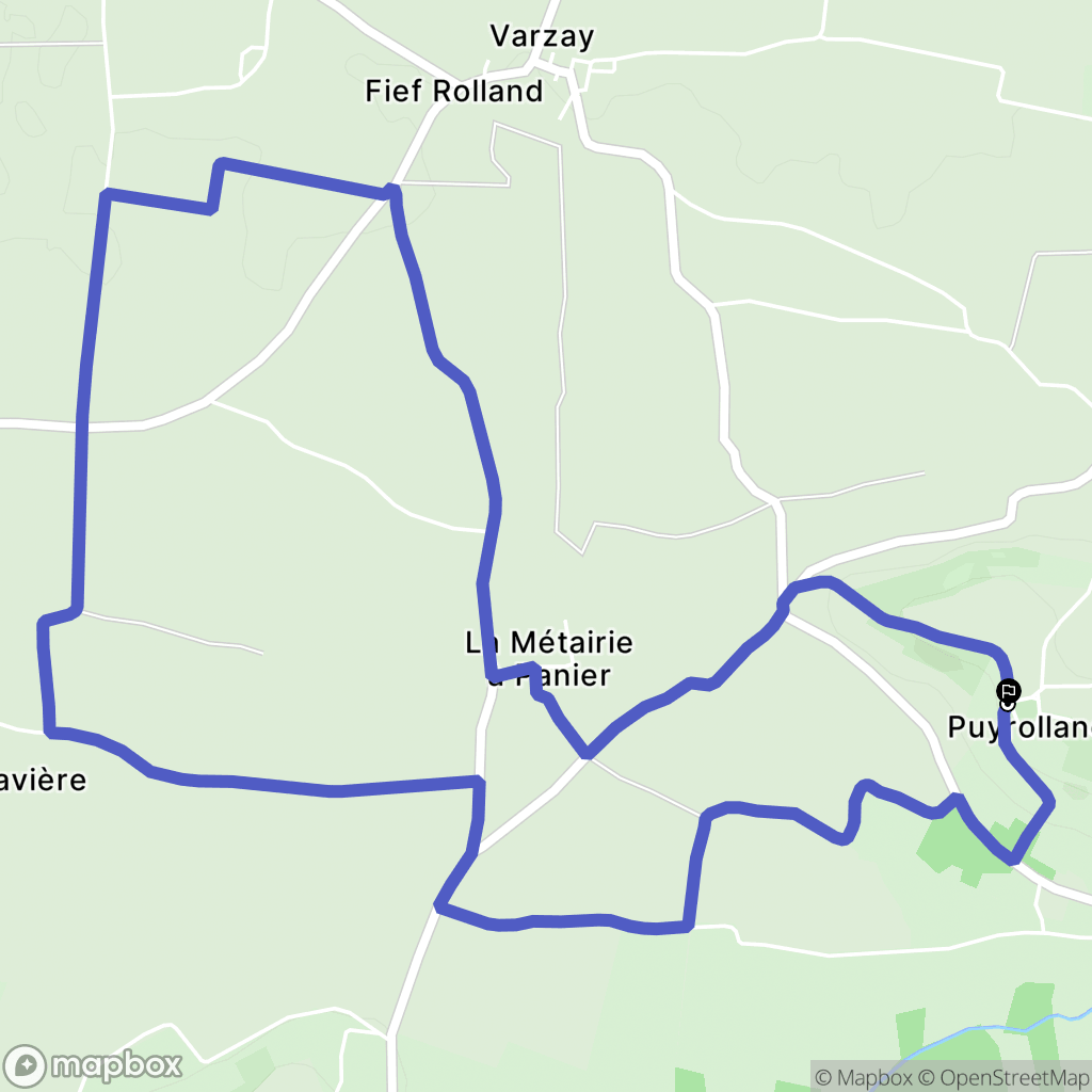 Puyrolland : carte du parcours de randonnée - France