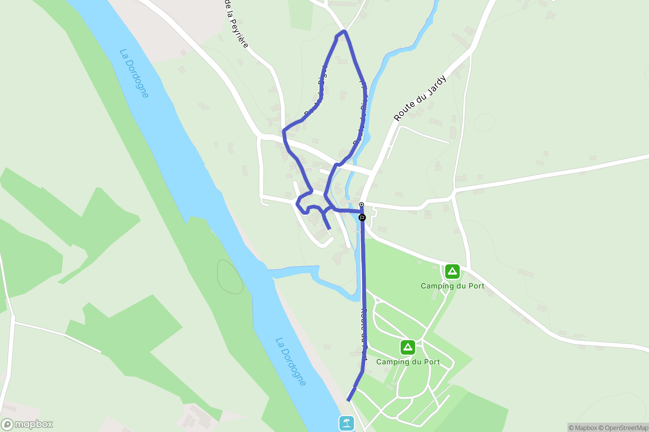 Creysse : carte du parcours de randonnée - France