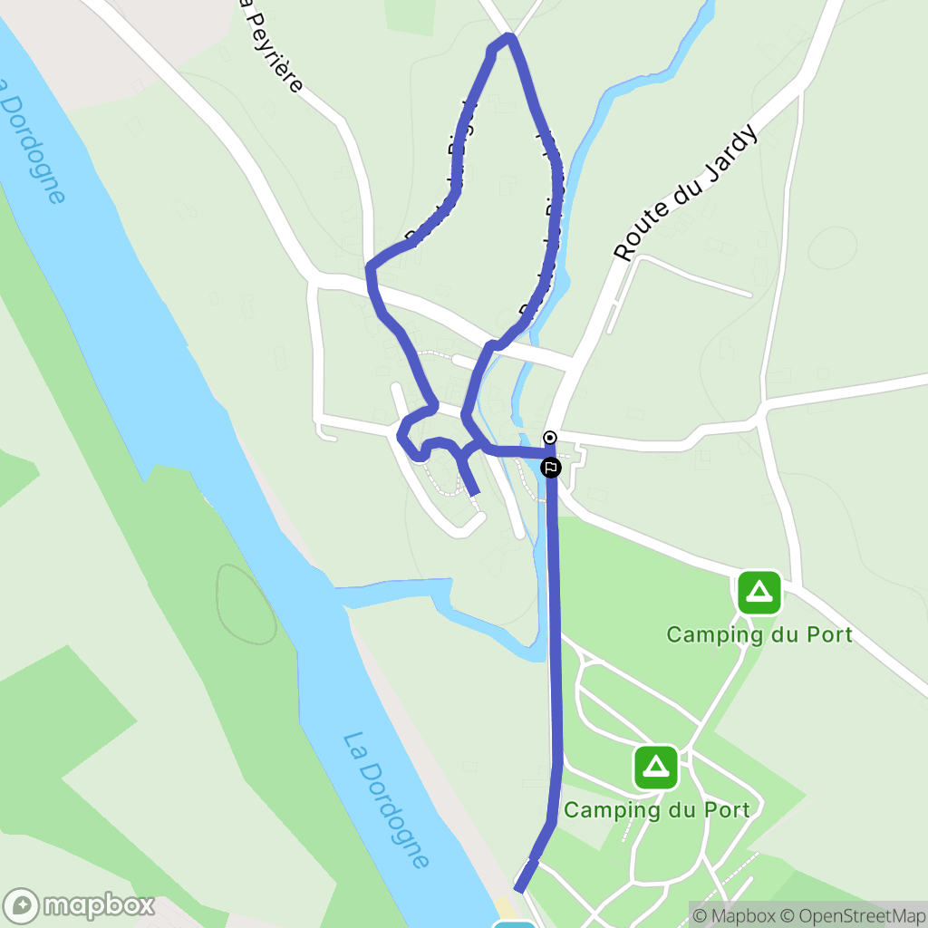 Creysse : carte du parcours de randonnée - France
