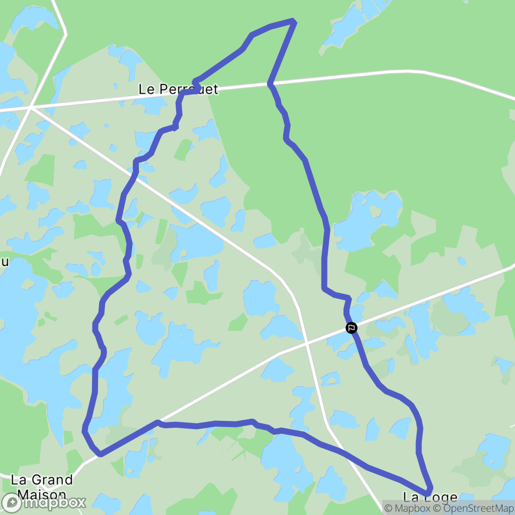 Méobecq : carte du parcours de randonnée - France