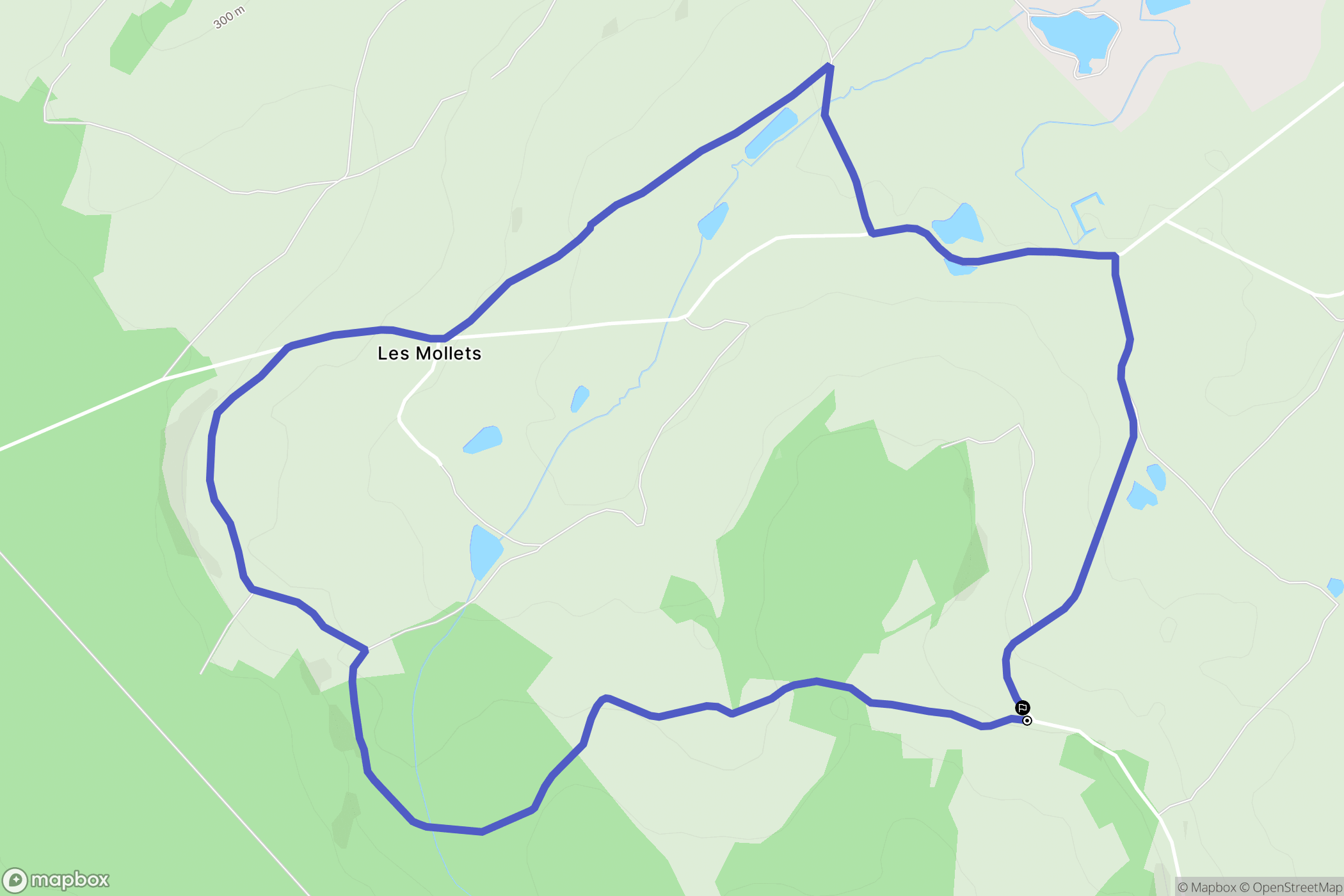 Jars : carte du parcours de randonnée - France