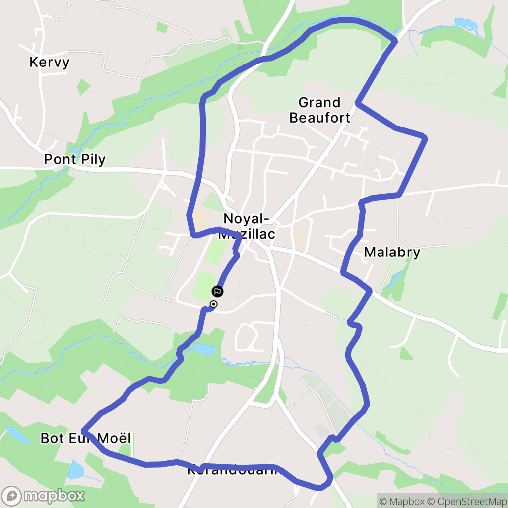 Noyal-Muzillac : carte du parcours de randonnée - France