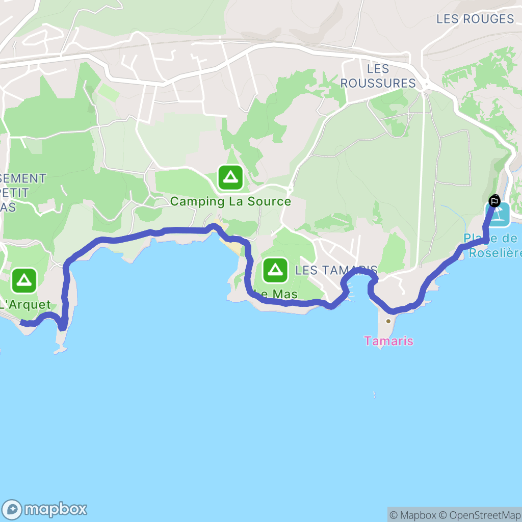 Sausset-les-Pins : carte du parcours de randonnée - France
