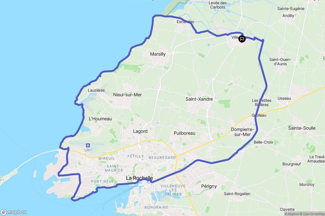 Villedoux : carte du parcours de randonnée - France