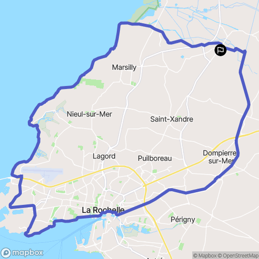 Villedoux : carte du parcours de randonnée - France