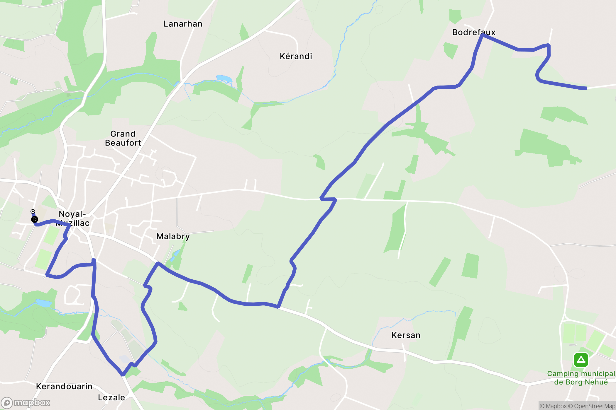 Noyal-Muzillac : carte du parcours de randonnée - France