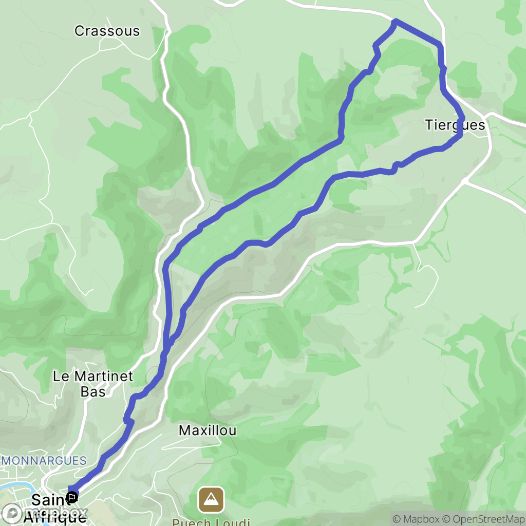 Saint-Affrique : carte du parcours de randonnée - France