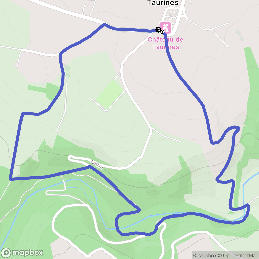Centrès : carte du parcours de randonnée - France