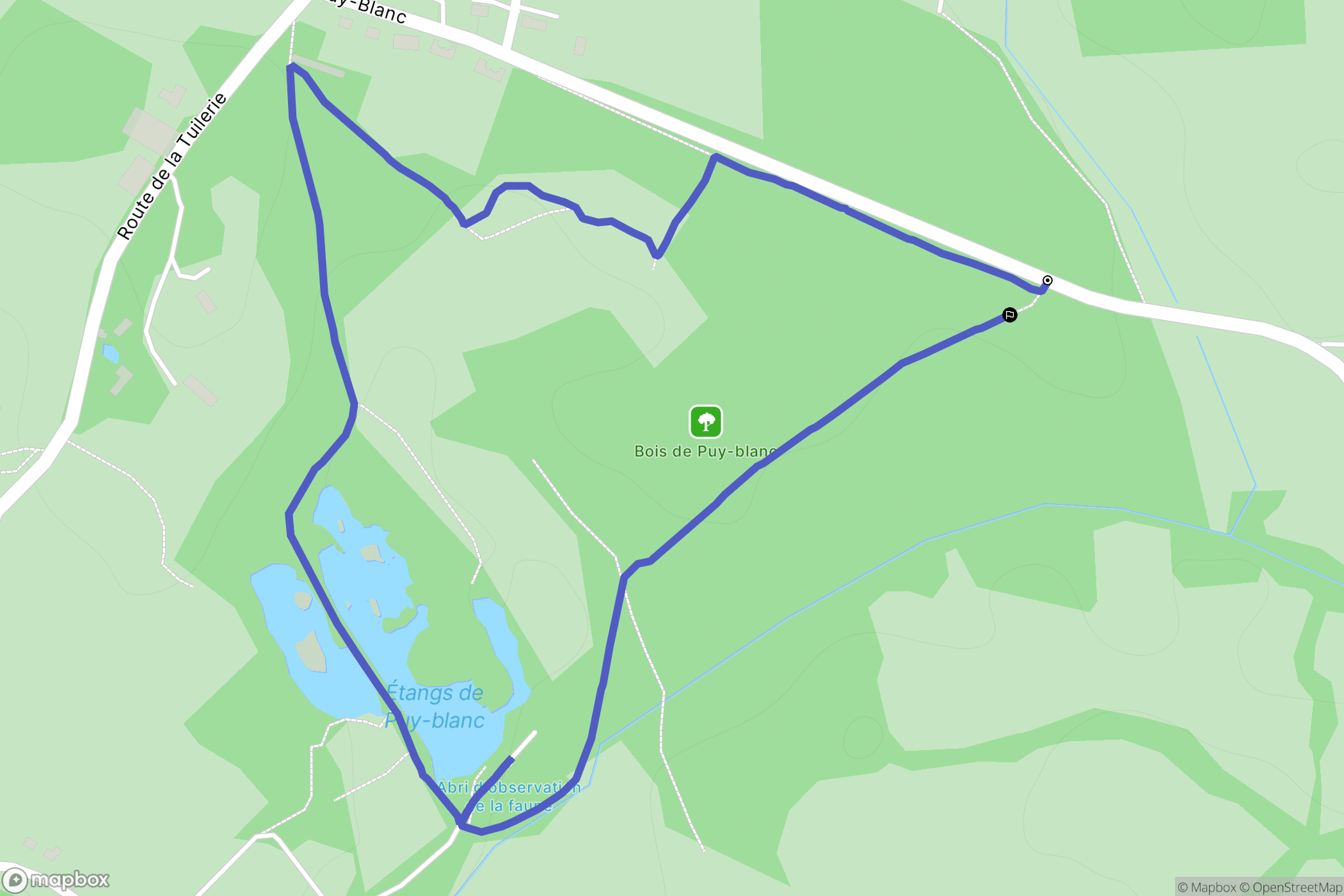 Cambes : carte du parcours de randonnée - France
