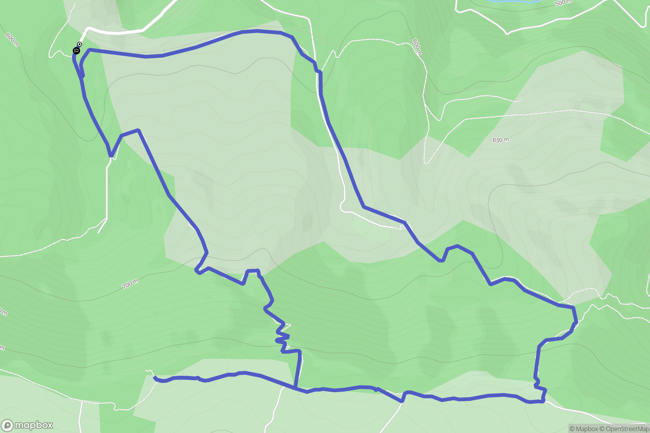 La Bastide-Pradines : carte du parcours de randonnée - France