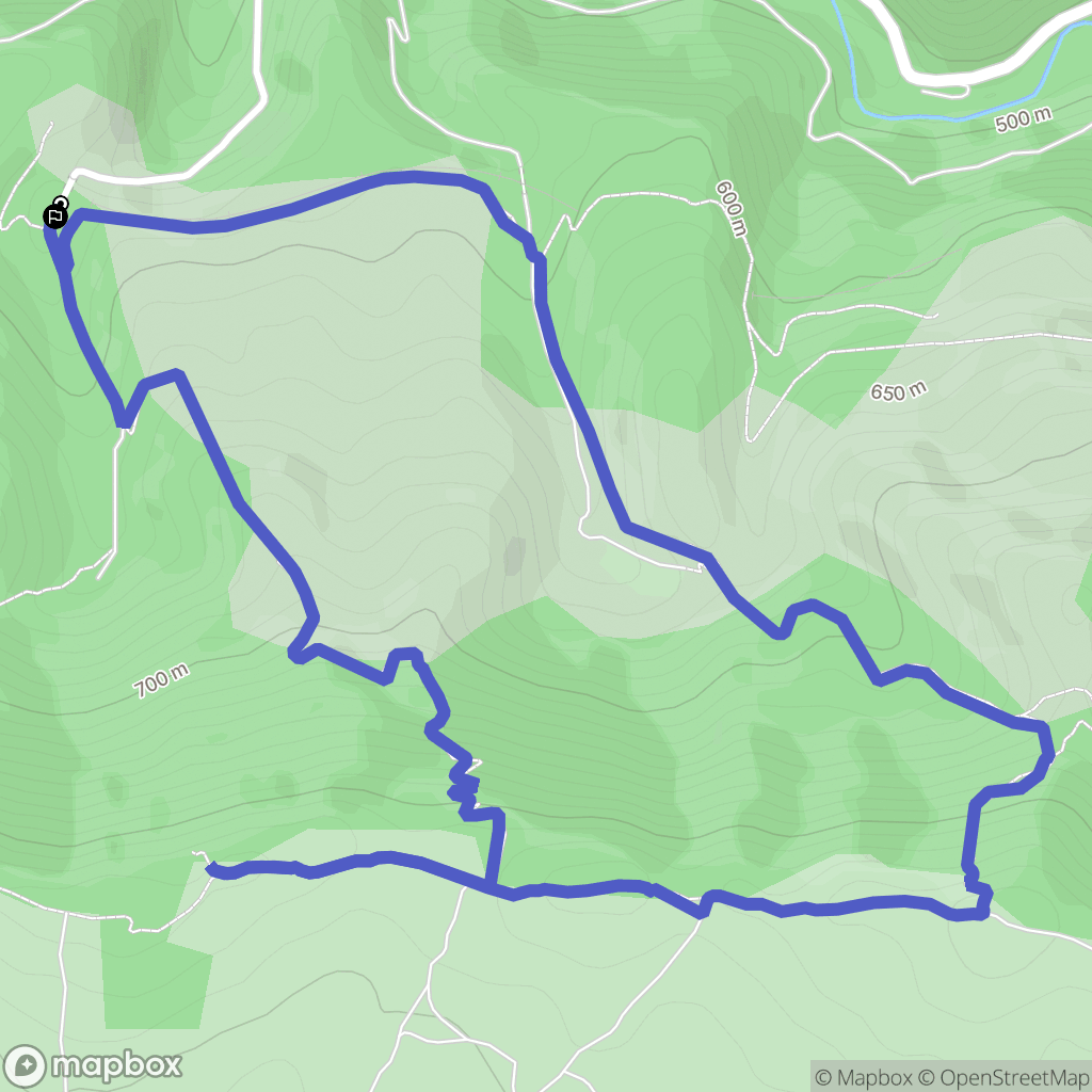 La Bastide-Pradines : carte du parcours de randonnée - France