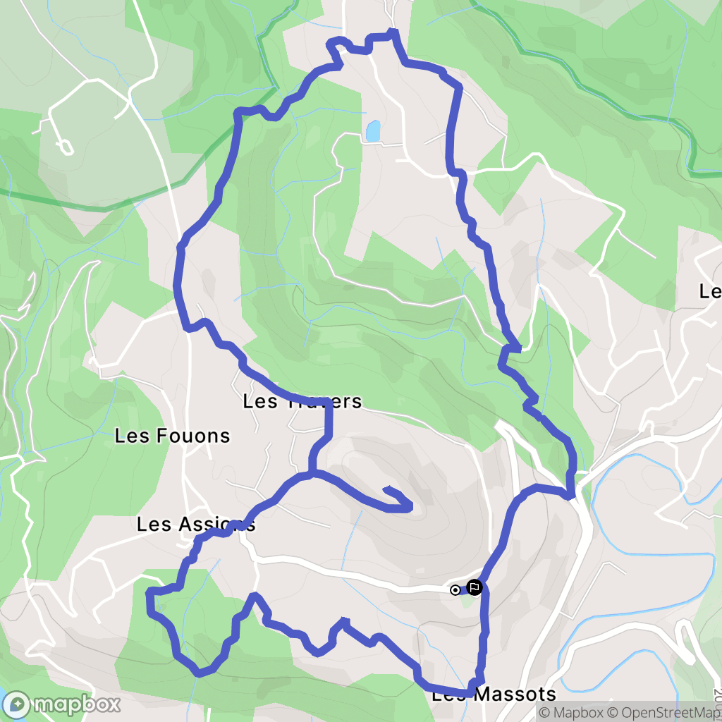 Les Assions : carte du parcours de randonnée - France