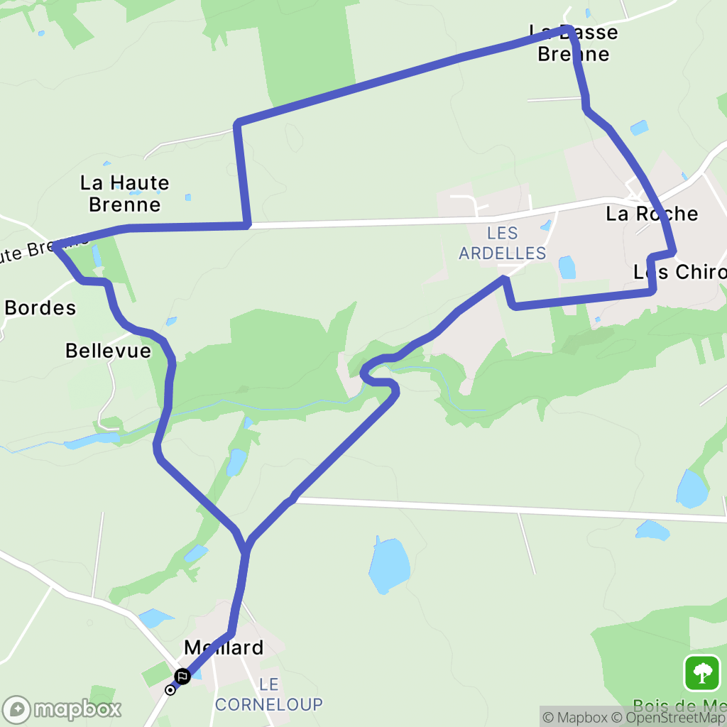 Meillard : carte du parcours de randonnée - France