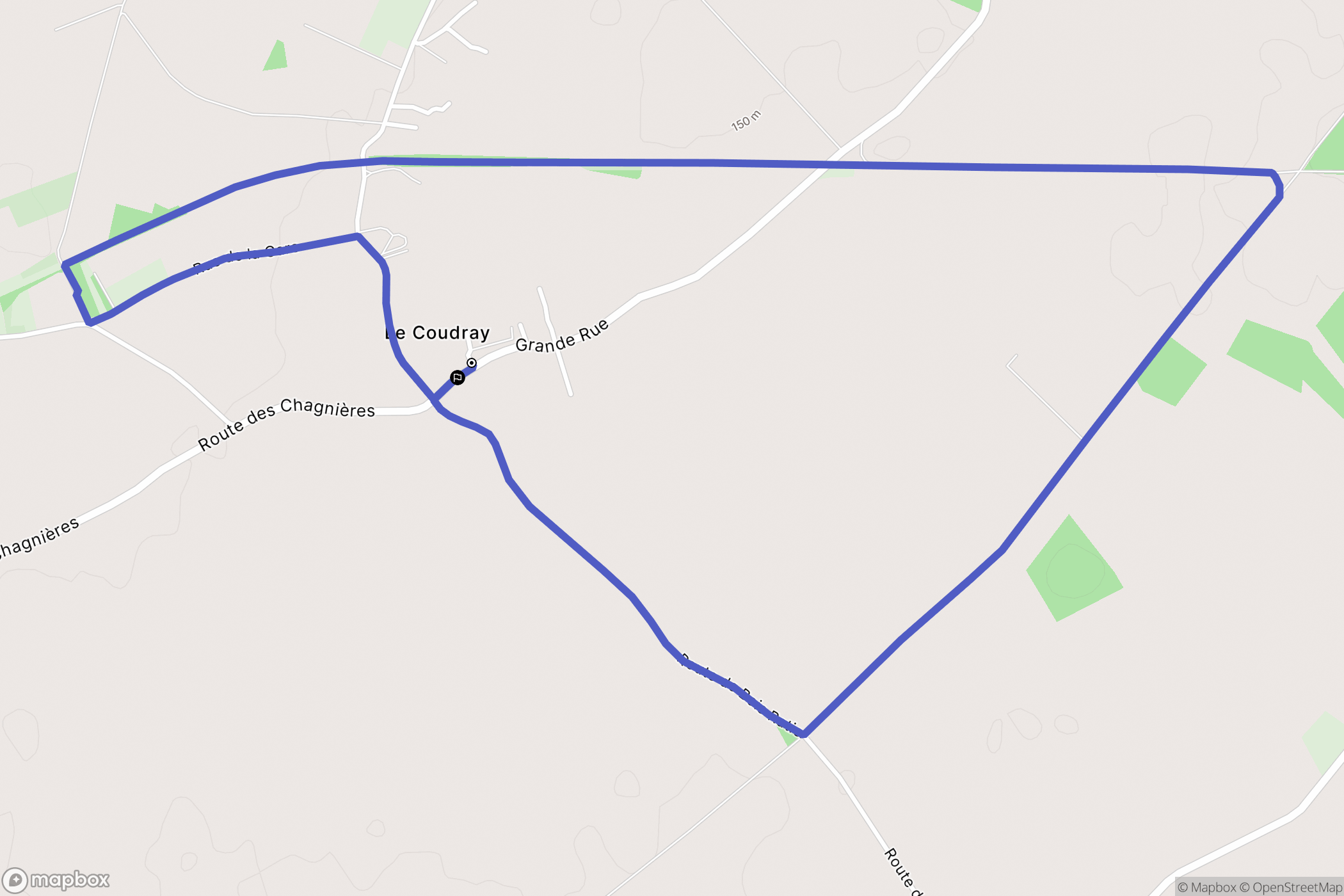 Civray : carte du parcours de randonnée - France