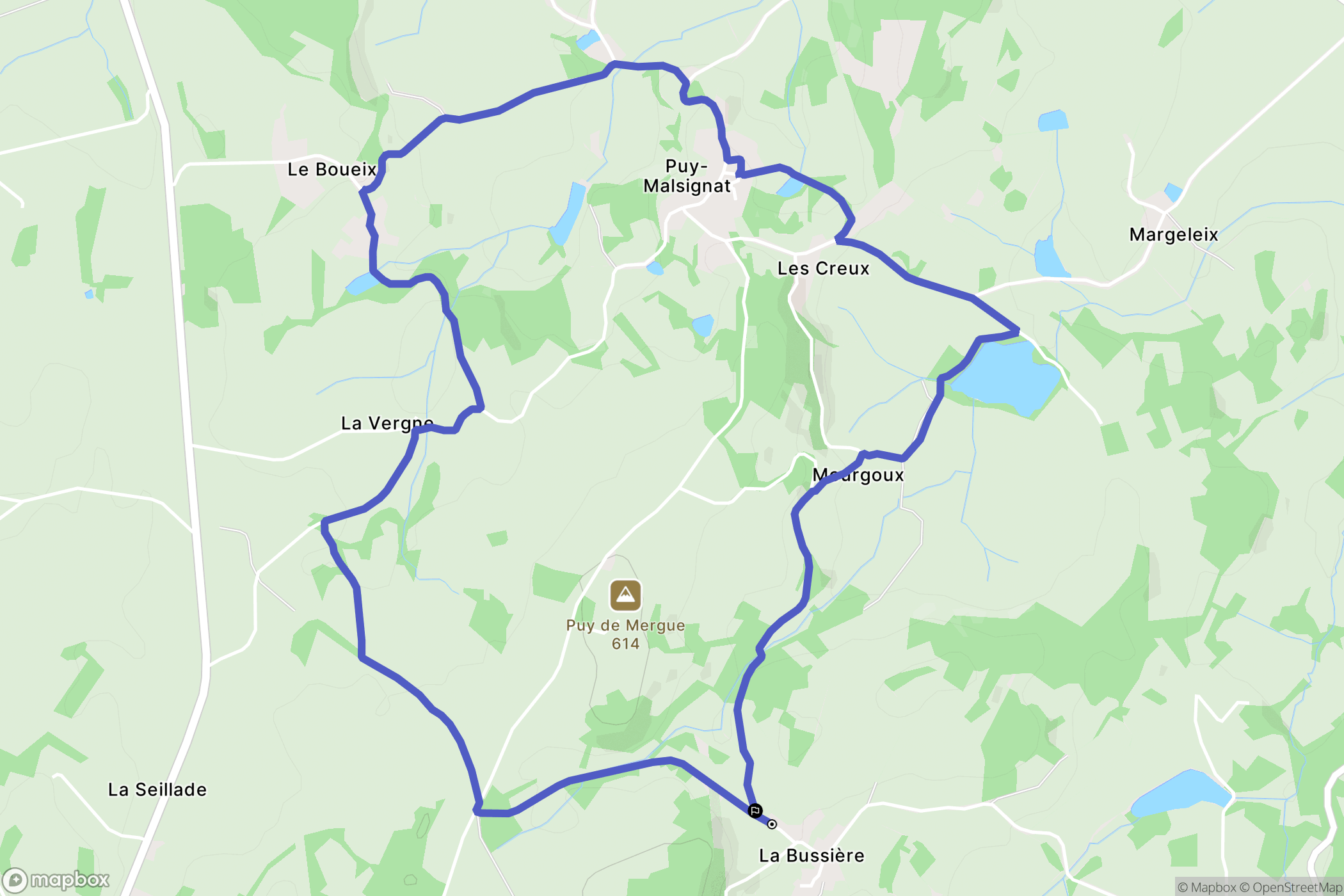 Saint-Maixant : carte du parcours de randonnée - France