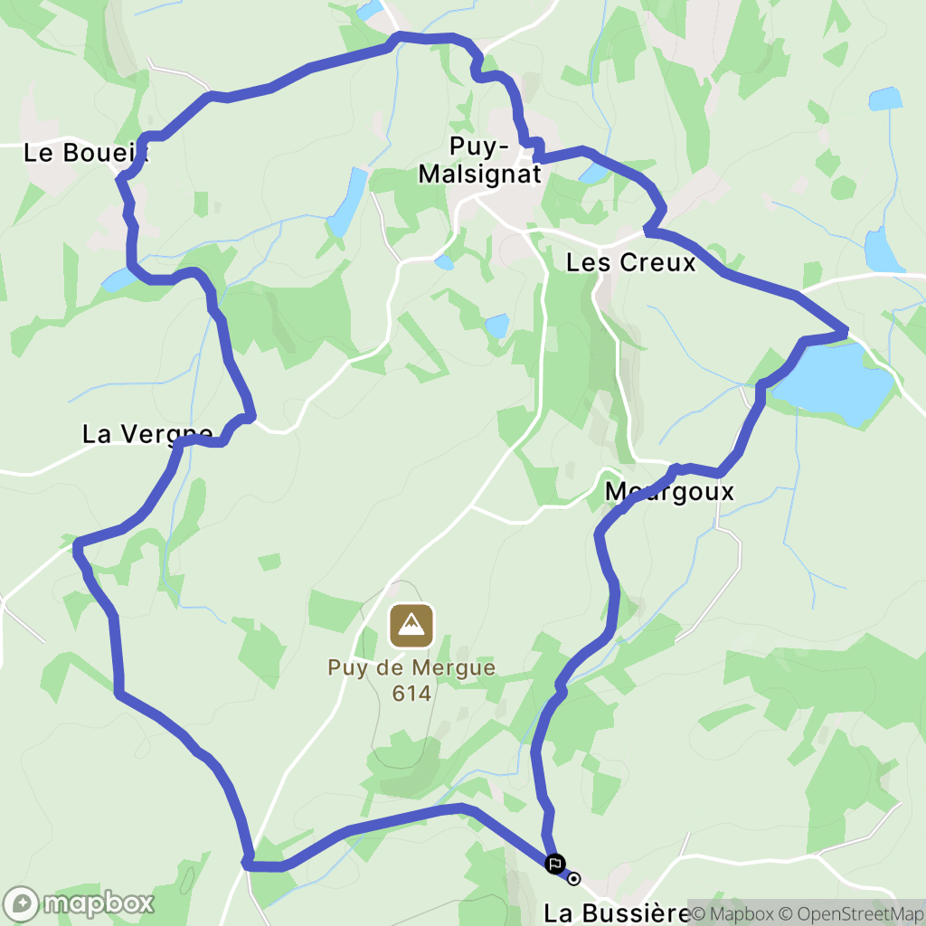 Saint-Maixant : carte du parcours de randonnée - France