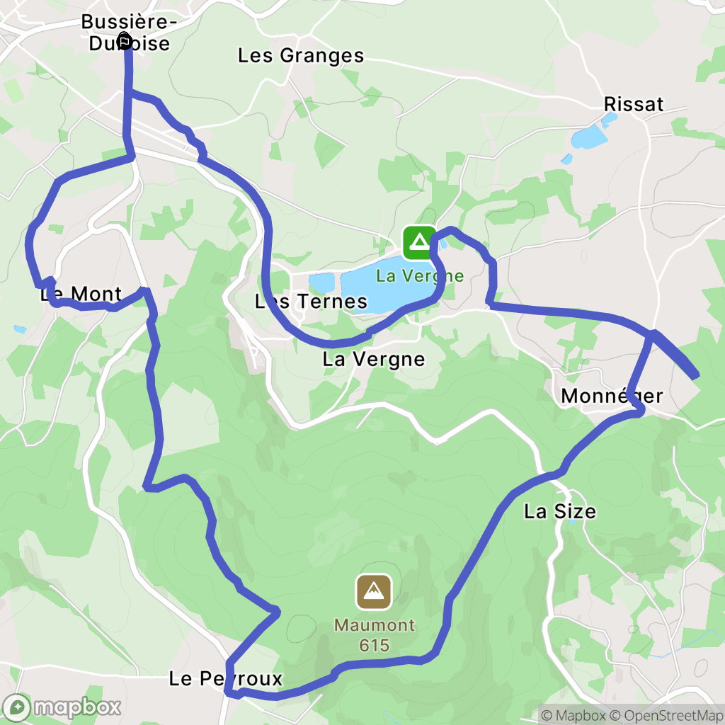 Bussière-Dunoise: routekaart voor buitenactiviteiten - France