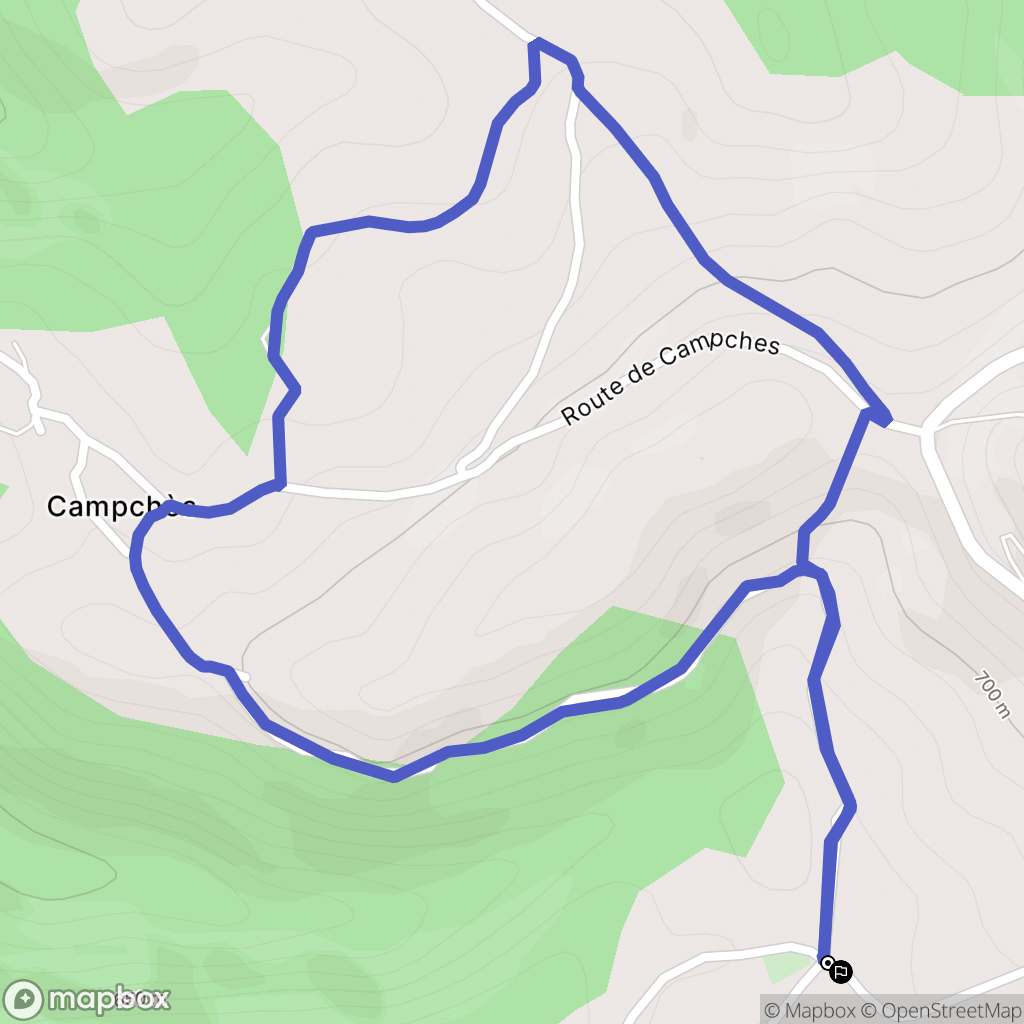 Taussac : carte du parcours de randonnée - France
