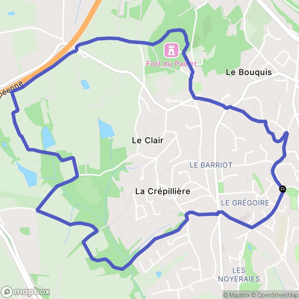 Dardilly : carte du parcours de randonnée - France