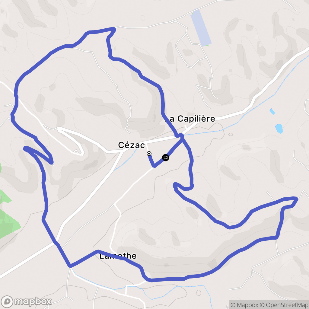 Cézac : carte du parcours de randonnée - France