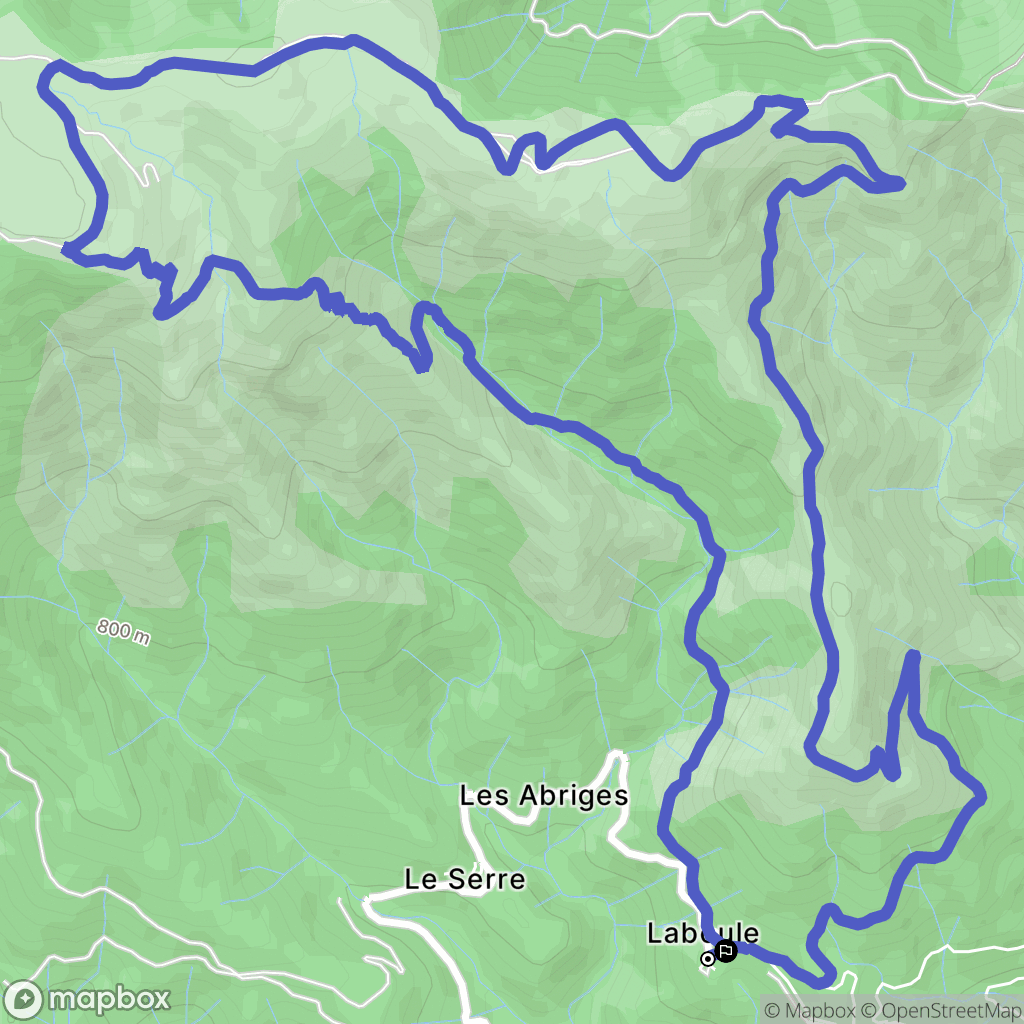 Laboule : carte du parcours de randonnée - France