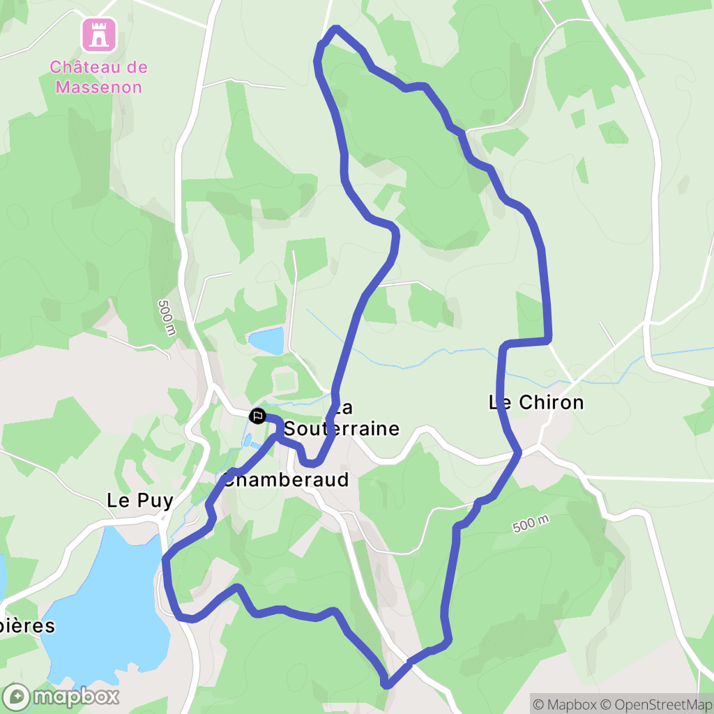 Chamberaud : carte du parcours de randonnée - France
