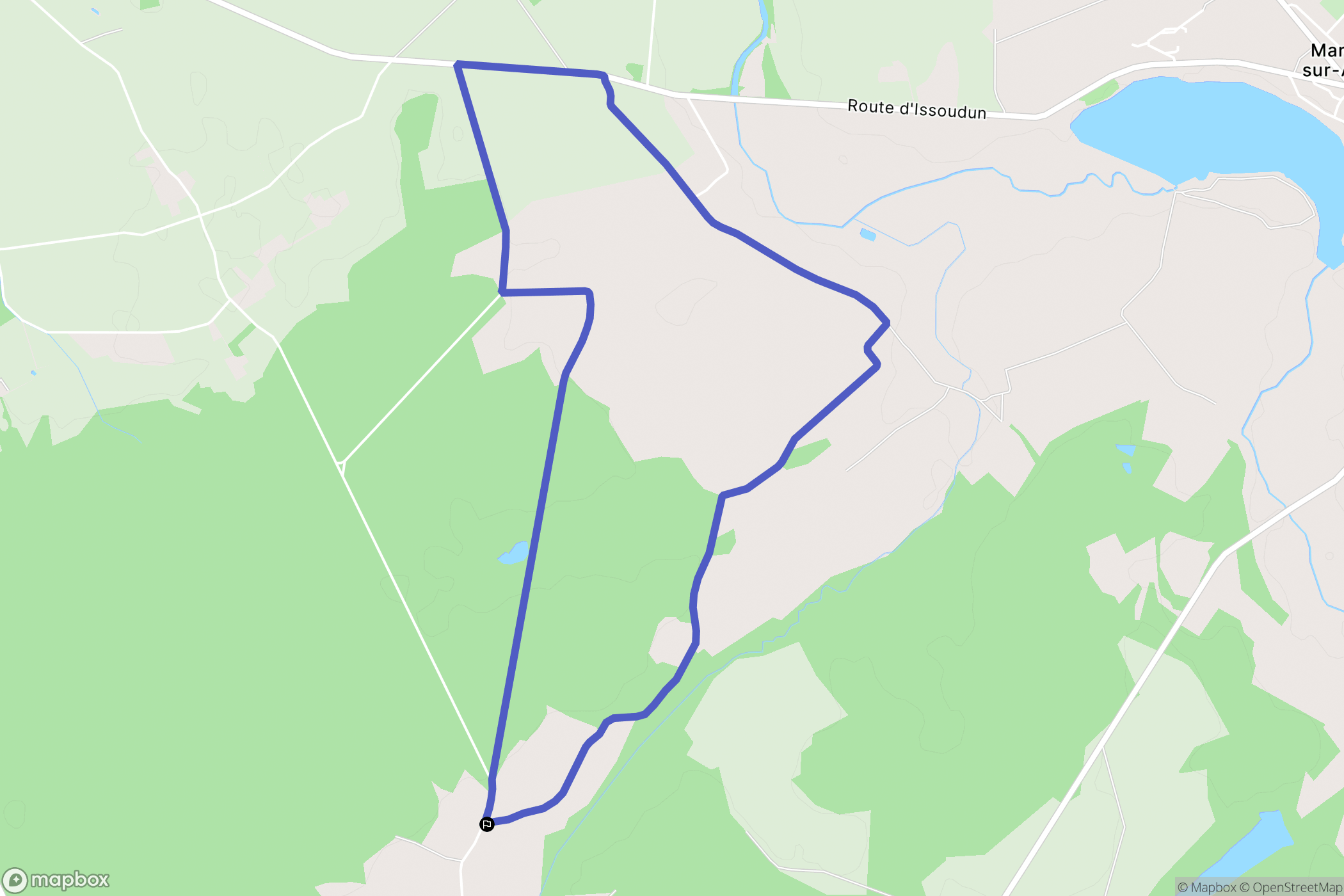 Chezal-Benoît : carte du parcours de randonnée - France