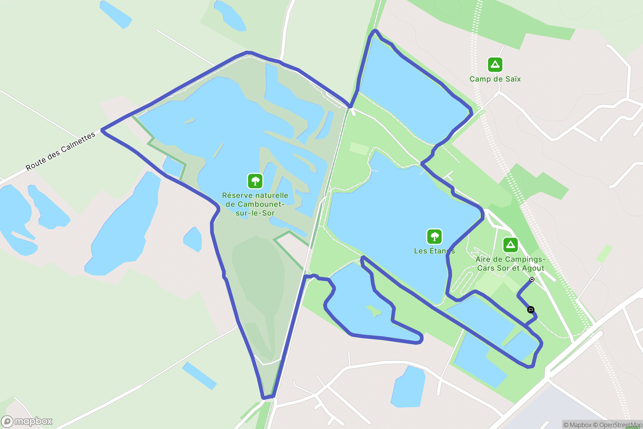 Saïx : carte du parcours de randonnée - France