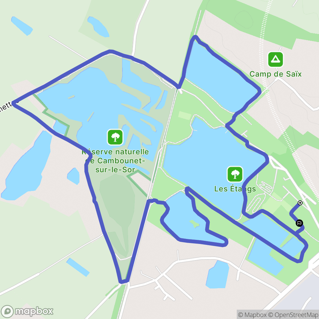 Saïx : carte du parcours de randonnée - France