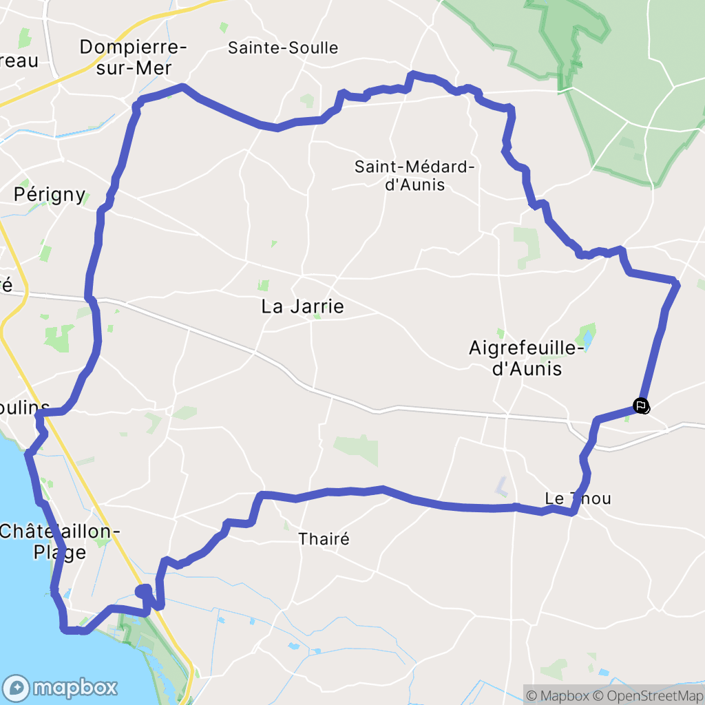 Forges : carte du parcours de randonnée - France