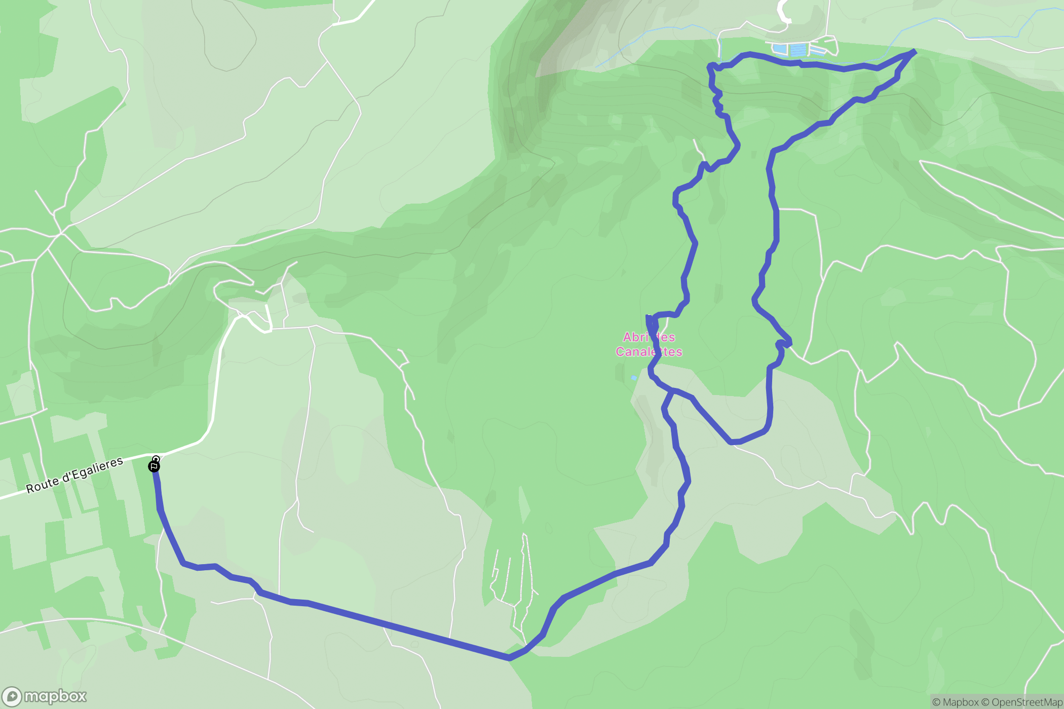 Nant : carte du parcours de randonnée - France