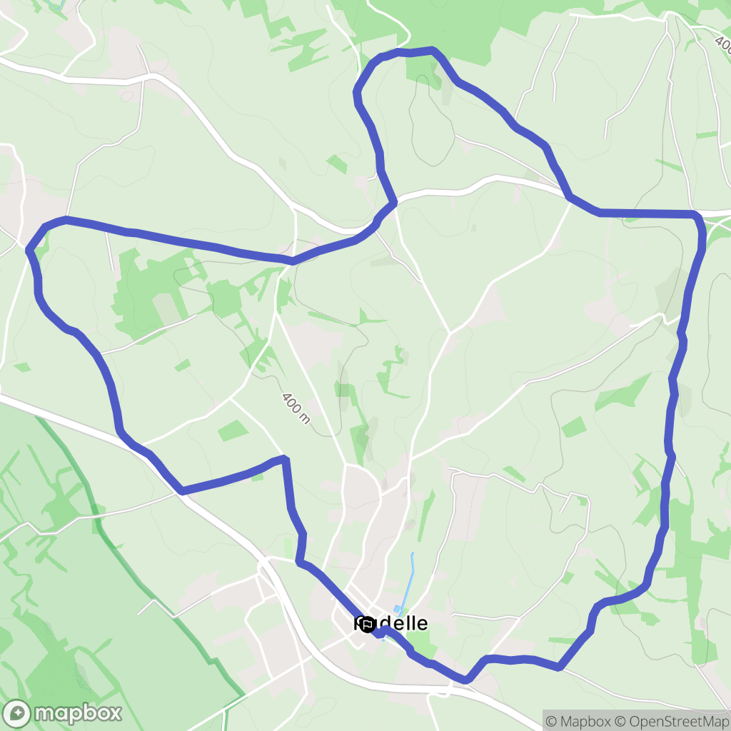 Rudelle : carte du parcours de randonnée - France
