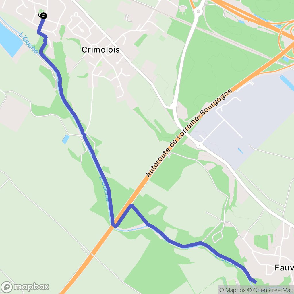 Neuilly-Crimolois : carte du parcours de randonnée - France