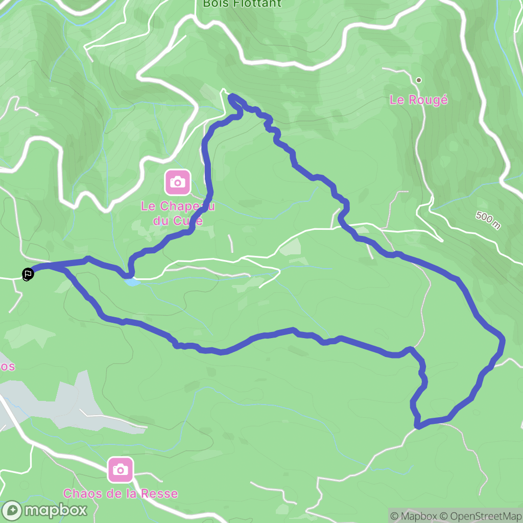 Lacrouzette : carte du parcours de randonnée - France
