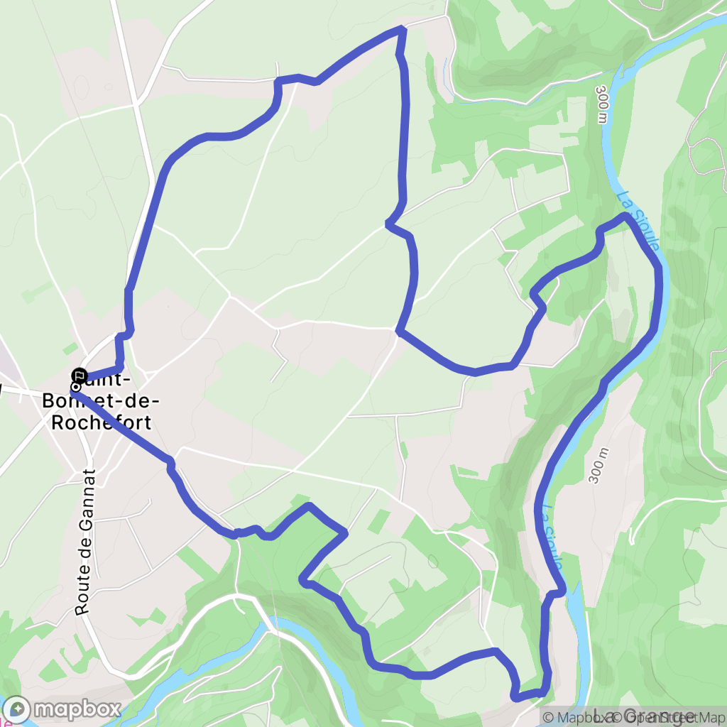 Saint-Bonnet-de-Rochefort : carte du parcours de randonnée - France