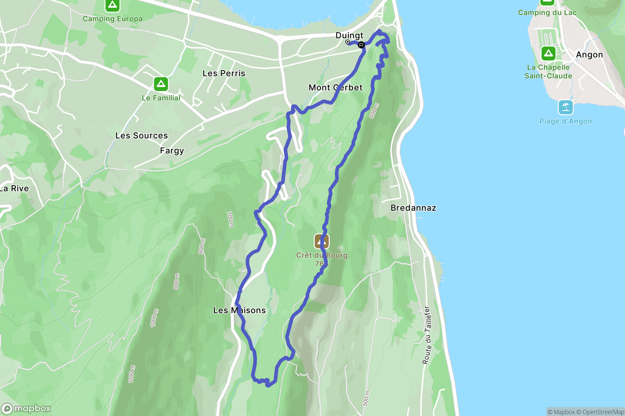 Duingt: routekaart voor buitenactiviteiten - France