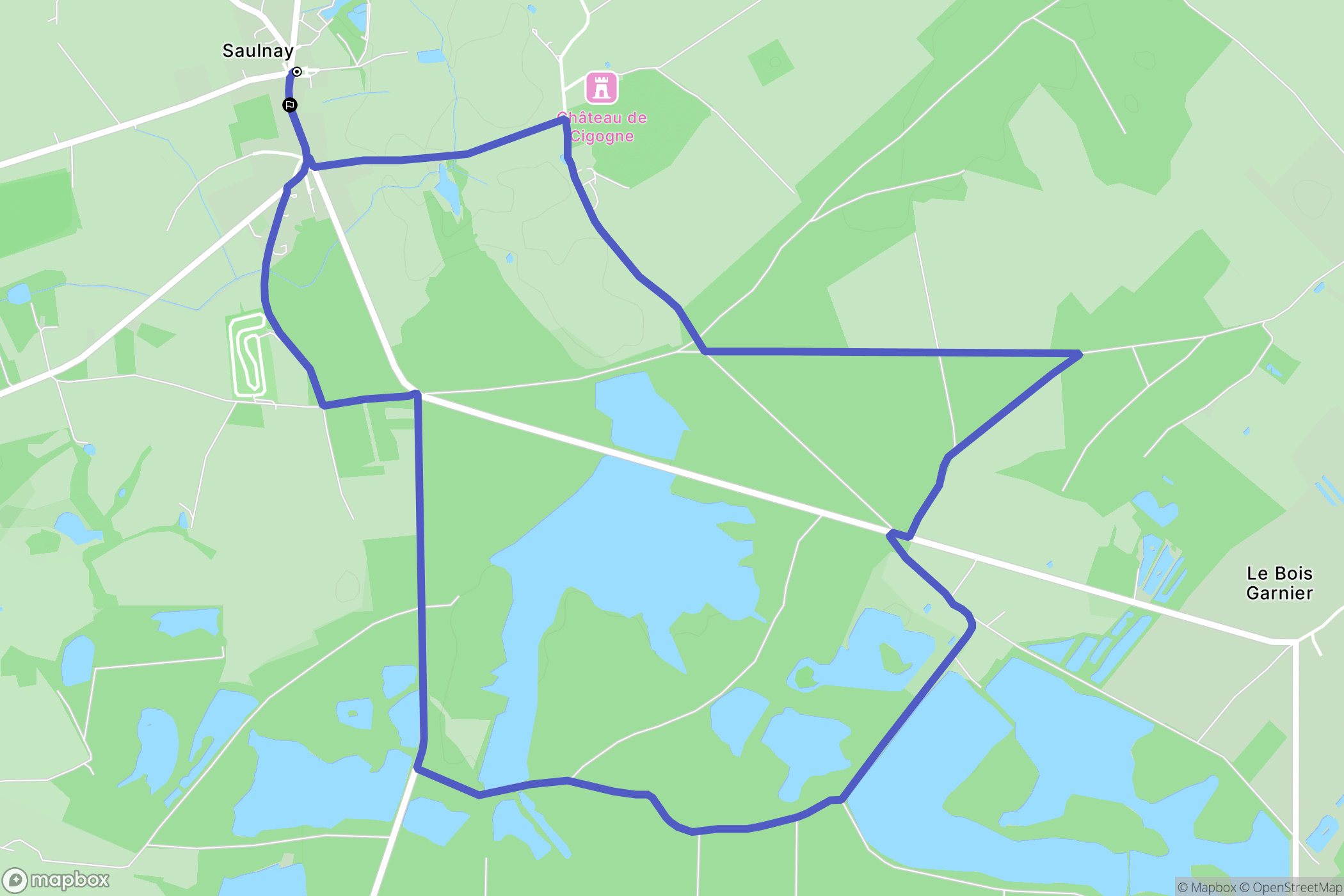 Arpheuilles : carte du parcours de randonnée - France
