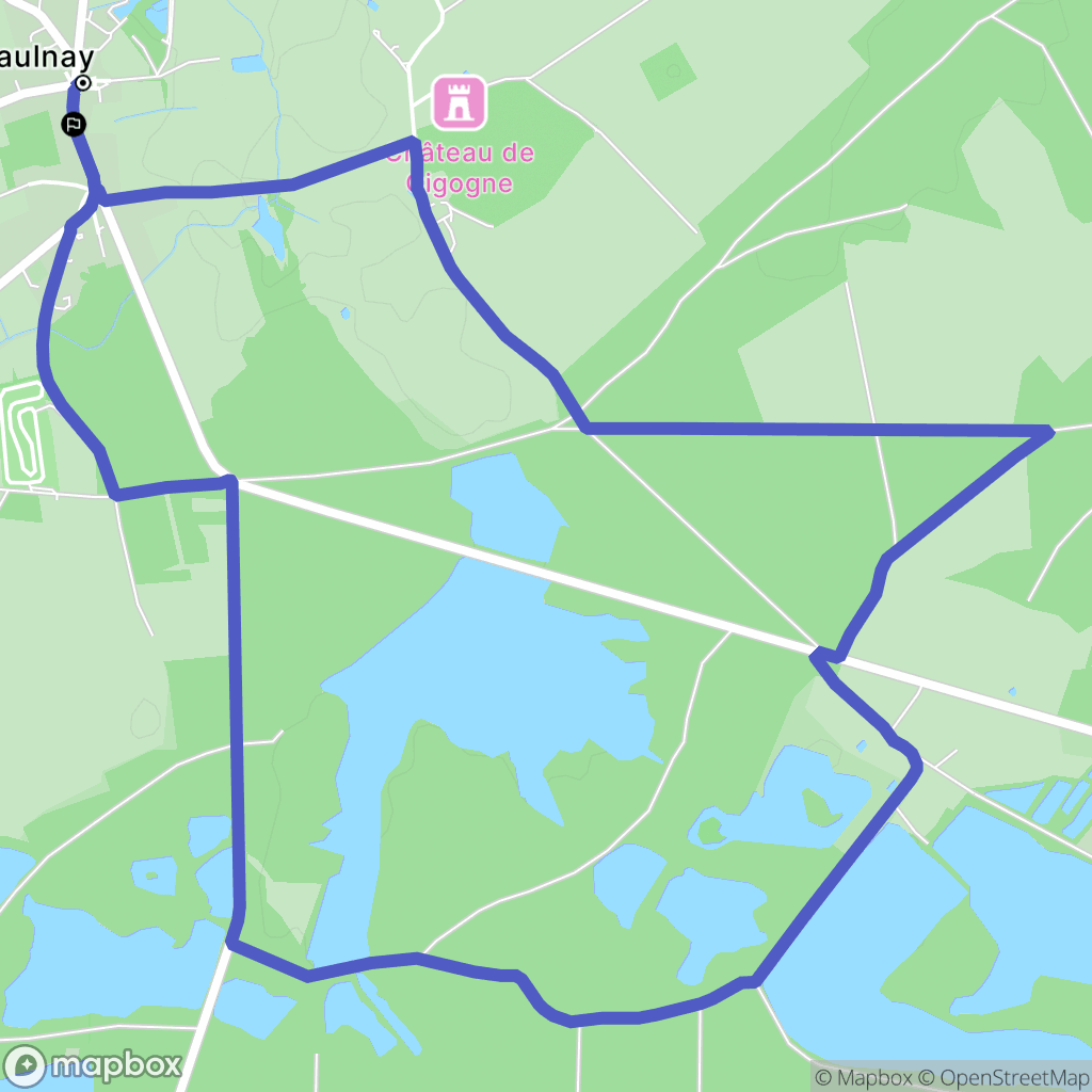 Arpheuilles : carte du parcours de randonnée - France
