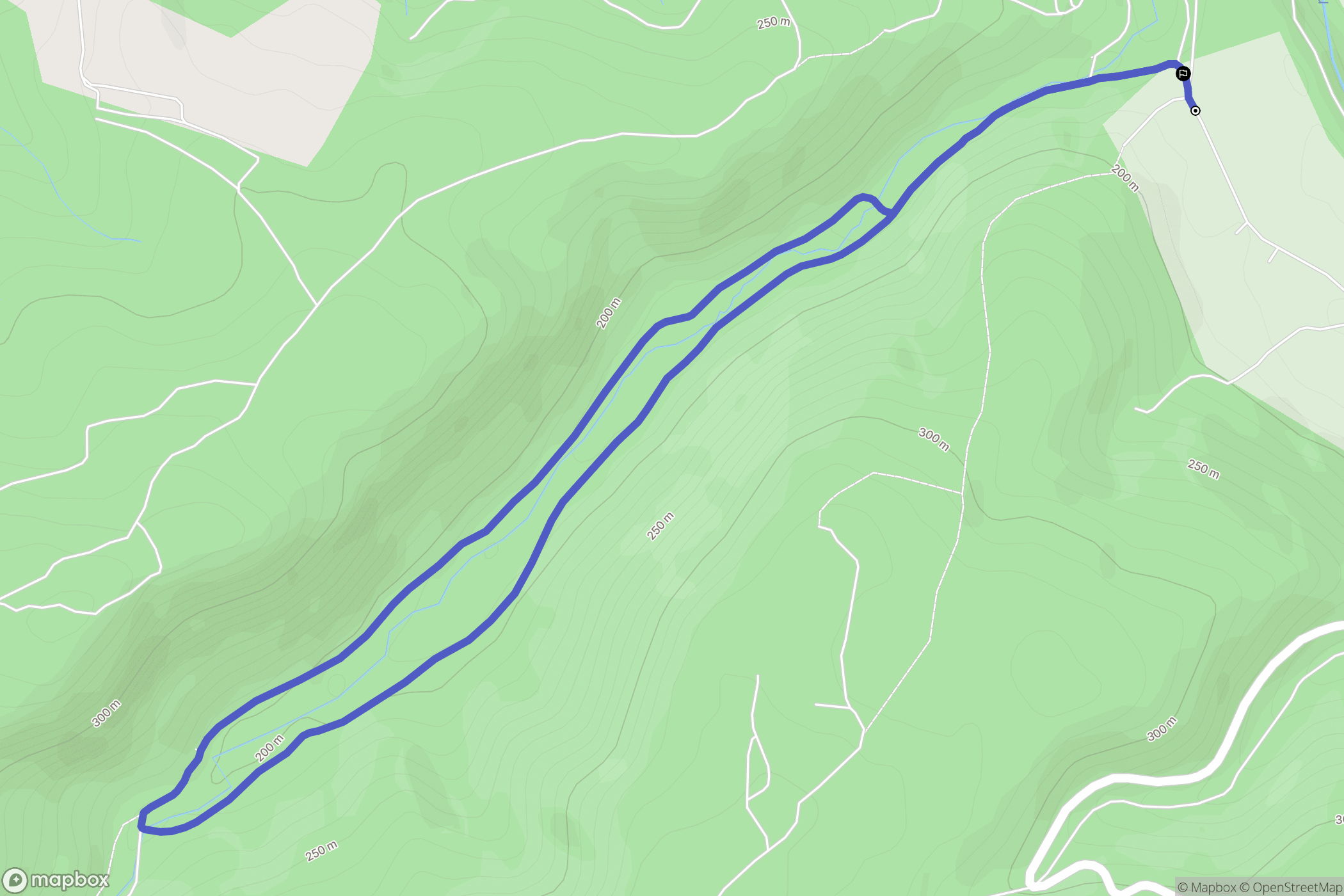 Milhars : carte du parcours de randonnée - France