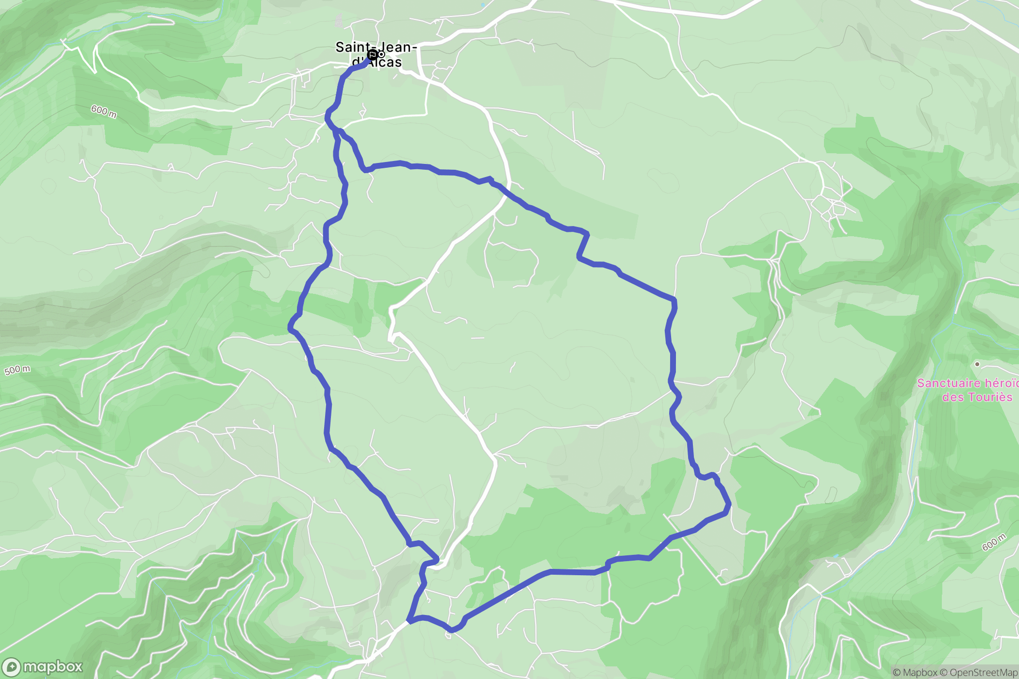 Saint-Jean-et-Saint-Paul : carte du parcours de randonnée - France