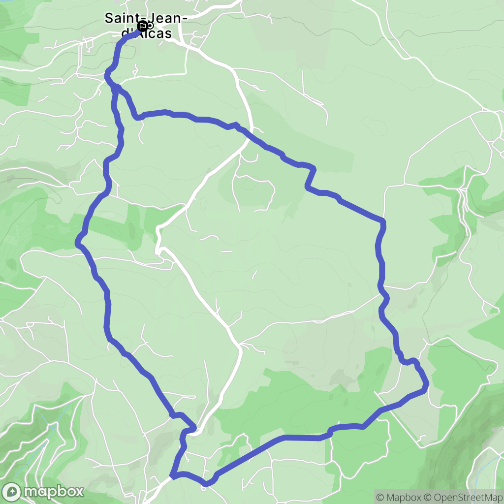 Saint-Jean-et-Saint-Paul : carte du parcours de randonnée - France