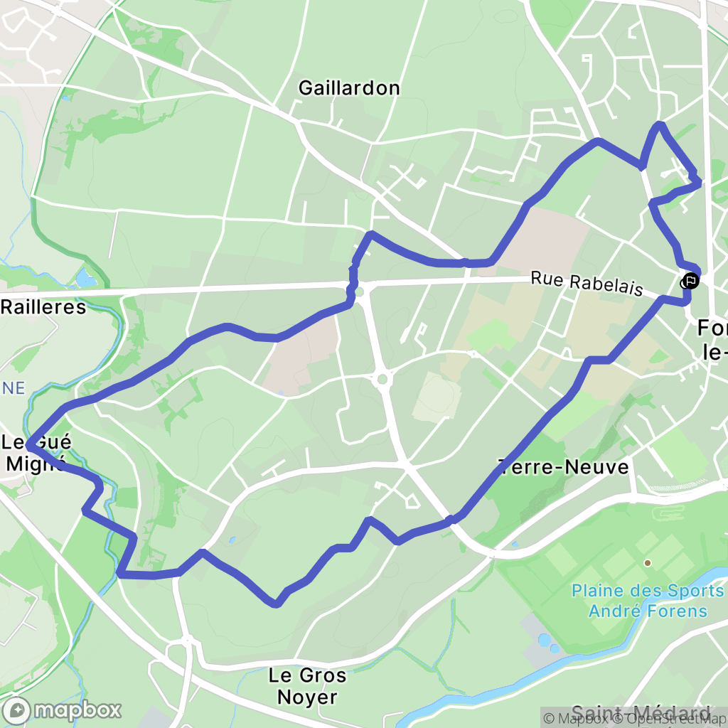 Fontenay-le-Comte : carte du parcours de randonnée - France