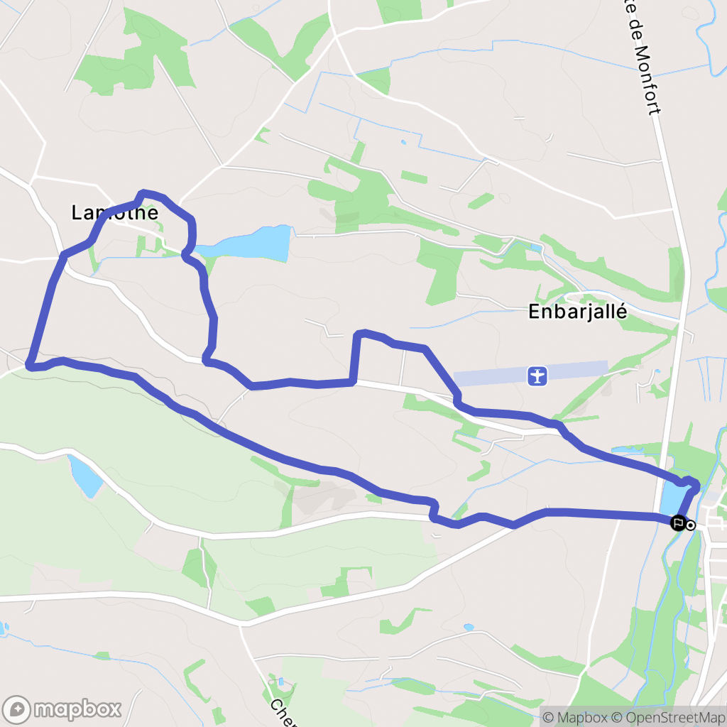 Mauvezin : carte du parcours de randonnée - France